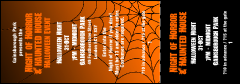 Halloween Spider web General Admission ticket with a full bleed.
