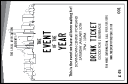 All Purpose Skyline Black and White Drink Ticket