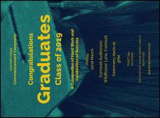 Graduation - Blue and Yellow Invitation has easy-to-customise text.