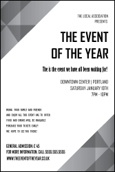 Add your event info to the All Purpose Corners Black and White Poster. Fast custom printing.