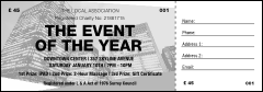 All Purpose buildings Black and White Raffle Ticket