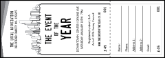 All Purpose Skyline Black and White Raffle Ticket