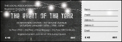All Purpose Chalkboard Black and White Raffle Ticket with detachable stubs and unique numbering.