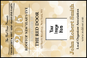 Gold Glitter Economy Event Badge with image upload and sparkling background.