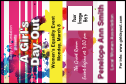 Women's Expo Abstract Economy Event Badge with modern, colorful background.