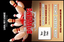 Bowling League Economy Event Badge with space to upload one custom image.