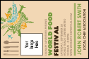 Food Festival Economy Event Badge with logo upload.
