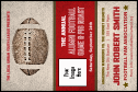 Football Red Economy Event Badge with 10 lines of customizable text and 1 image upload.
