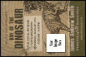 Event badge template with snarling T-Rex and soaring Pterodactyl. Ideal for museum and paleontology events. Easy to customize, prints on quality card stock.