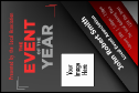 Red and Silver Economy Event Badge with image upload.