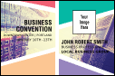 A multi color Conference Series: All Purpose Geometric Puzzle Economy Event Badge