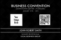 A black & white Conference Series: All Purpose Lines Economy Event Badge
