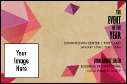 Conference Series: Abstract Triangles Horizontal Economy Event Badge with room for photo ID