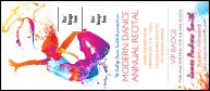 Modern Dance VIP Event Badge Large with 2 image uploads.