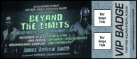 MMA Main Event VIP Event Badge Large with 2 image uploads.