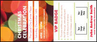 Holiday Lights VIP Event Badge Large with festive design and image uploads.