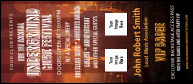 Alternative Music VIP Event Badge Large with optional lanyard slot, space for two custom images and 15 lines of text.