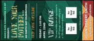 Earth Day Organic VIP Event Badge Large with 2 image uploads.