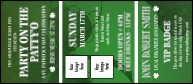 St Patrick's Day Shamrock VIP Event Badge Large with 2 image upload spots.