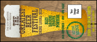 Beer Festival VIP Event Badge Large with 16 lines of customizable text.