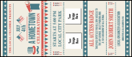 Fourth of July Hometown VIP Event Badge Large with 2 image upload spots and unique numbering.