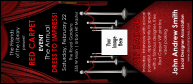 Red Carpet VIP Event Badge Large with 19 text lines for event details.