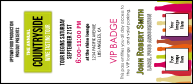 Funky Bottles VIP Event Badge Large with 2 logo uploads.