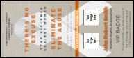 White Ribbon VIP Event Badge Large printed in color on top-notch card stock.