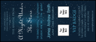 Star Theme VIP Event Badge Large with 2 image or logo uploads.