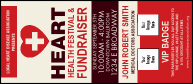 Heart Health VIP Event Badge Large with 2 logo upload spots.