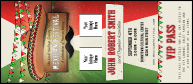 Mexican Fiesta VIP Event Badge Large with image uploads and unique numbering.