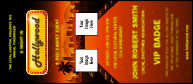Hollywood Skyline VIP Event Badge Large with 2 image uploads