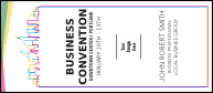 Conference Series: All Purpose Colorful Skyline VIP Event Badge Large with image upload.