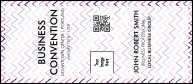 Conference Series: Geometric Gradient Waves VIP Event Badge Large with ticket barcoding.