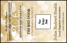 Gold Glitter VIP Event Badge Medium for New Year's Eve or black tie events.