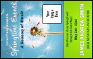 Dandelion VIP Event Badge Medium with 8 easy to customize lines of text.