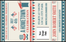 Fourth of July Hometown VIP Event Badge Medium with unique numbering and barcoding.