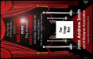 Red Carpet VIP Event Badge Medium with glitzy design.