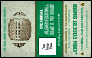 Football Green VIP Event Badge Medium with logo upload and letterman fonts.