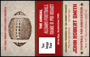 Football Red VIP Event Badge Medium with throwback style and image upload.
