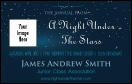 Star Theme VIP Event Badge Medium with image upload.