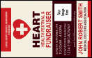 Heart Health VIP Event Badge Medium with 12 data fields for event info.