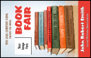 Book Fair VIP Event Badge Medium with bright colors and fun graphics.