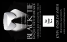 Black Tie VIP Event Badge Medium with nine lines of customizable text.