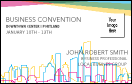 Conference Series: All Purpose Colorful Skyline VIP Event Badge Medium