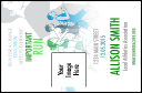 Run for a Cause (Blue-Green) VIP Event Badge Small with logo upload and unique barcoding.