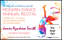 Modern Dance VIP Event Badge Small with rainbow dancer illustration.