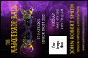 Masquerade VIP Event Badge Small with unique barcoding.