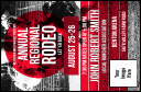 Modern Rodeo VIP Event Badge Small with 1 custom image upload.