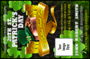 St. Patrick's Day Party VIP Event Badge Small with unique barcoding and numbering.